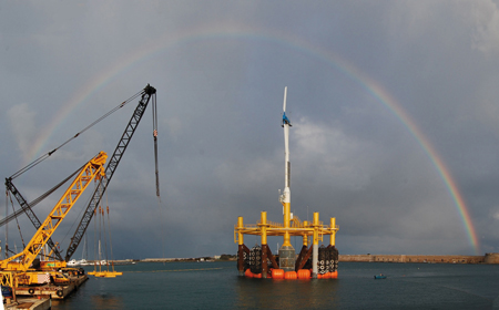 Blue H 3 Prototype floating in Brindisi harbour