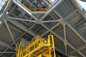Personnel at Inch Cape offshore substation
