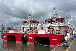 Twin crew transfer vessels for Inch Cape at Port of Montrose 002