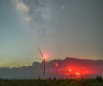 #25 GE Vernova wind turbines installed at El Mezquite wind farm near Monterrey, Mexico (courtesy Alberto Salinas)