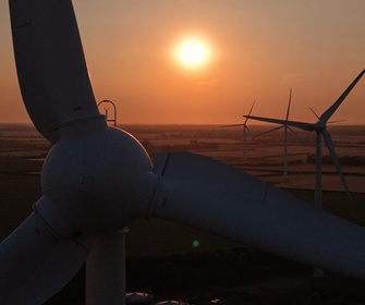 #30 Enercon E-70 wind turbines installed at the Tetney Wind Farm, Lincolnshire near Cleethorpes in Lincolnshire, UK (courtesy Chris Warner Neil,  APS Drones)